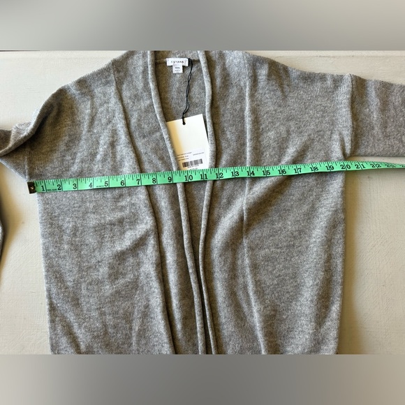 NWT Cuyana Single-Origin Open Cashmere Long Cardigan in Light Heather Grey - Picture 8 of 10